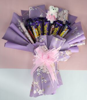 Lavender Blooms (hand-tied) Chocolate Bouquet